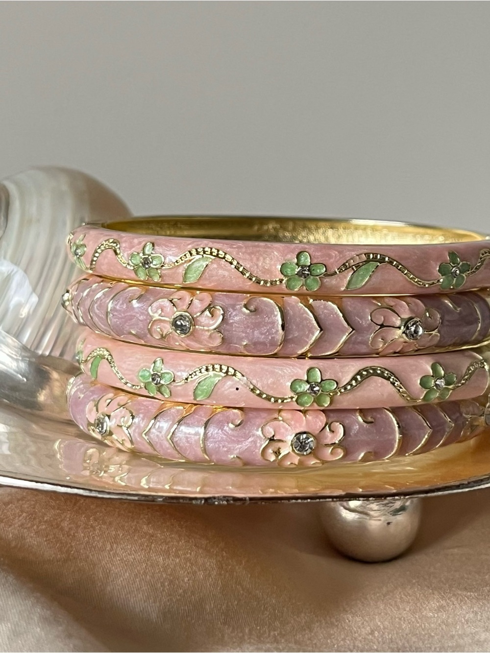 lilac pink fairycore bangle set